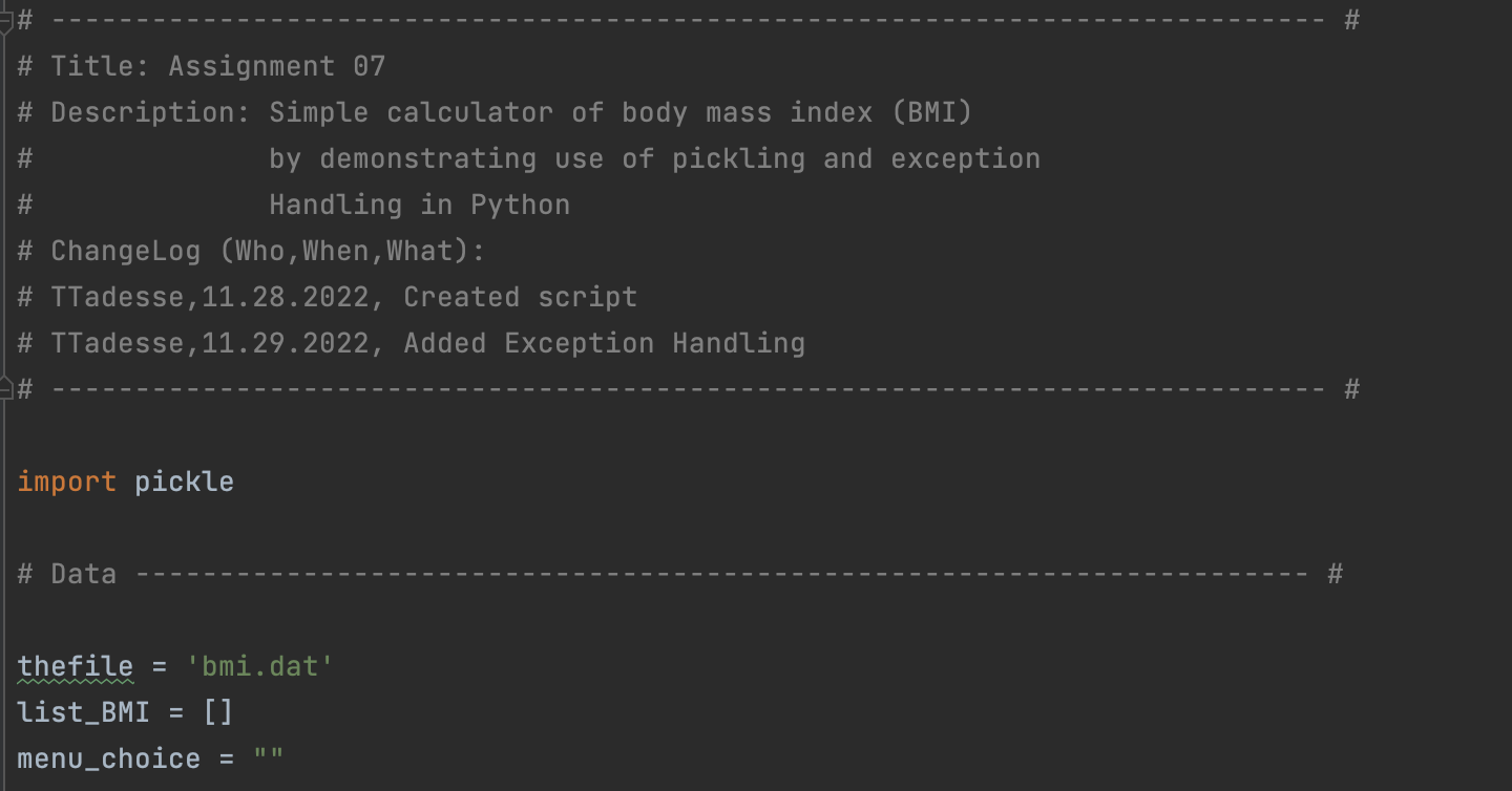 importing pickle module